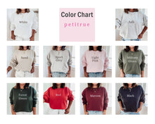 Load image into Gallery viewer, Embroidered Christmas Sweatshirt – "Tis the Season” with Bow