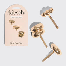 Load image into Gallery viewer, Gold Metal Pony Pins 3 pc Set
