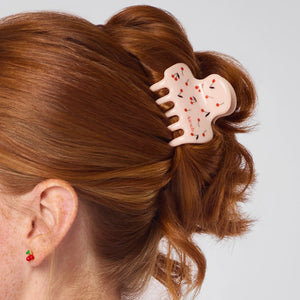 Cherry Print Cloud Claw Clip