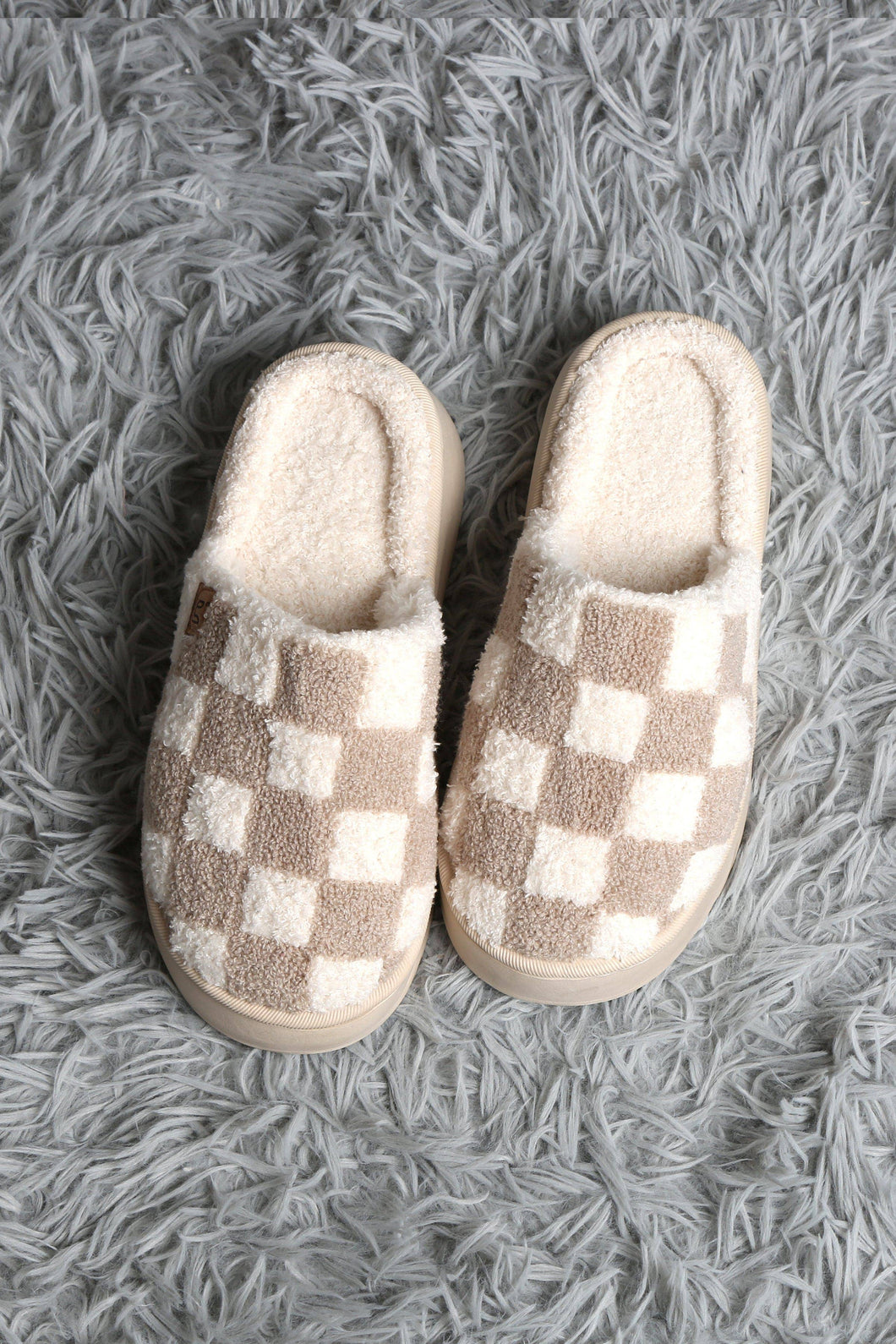 Super Lux Checker Platform Slippers
